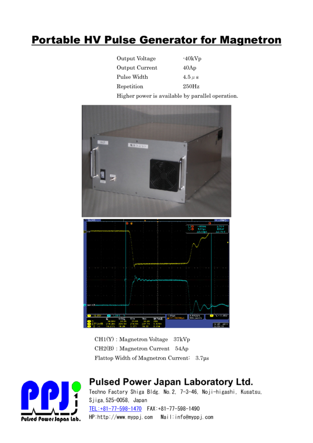 Portable HV Pulse Generator for Magnetron