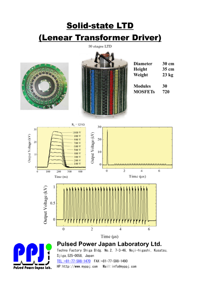 Solid-state LTD (Lenear Transformer Driver)30 stages LTD